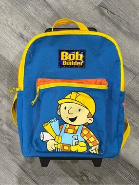 Y2K Bob the Builder Kids Rolling backpack suitcase
